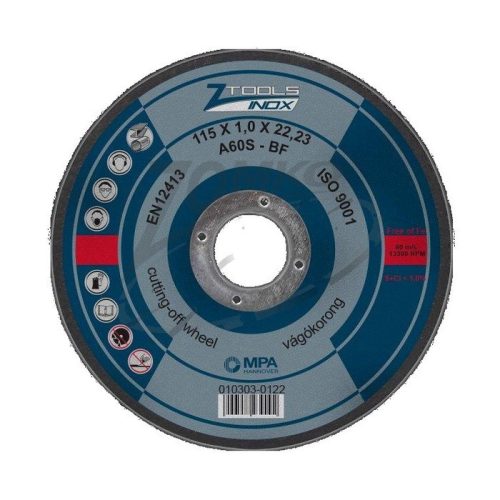 Fémvágó korong Z-TOOLS inox 230x2,0x22,2