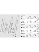 Krause Corda sokcélú alumínium létra lépcsőfunkcióva 3x 7 fokos