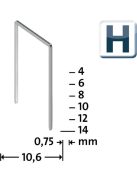 NOVUS tűzőgép kapocs "H"  4MM 2000 db ka