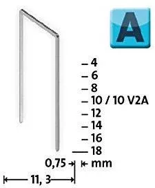 NOVUS tűzőgép kapocs "A" 10MM 800 db (0420778)