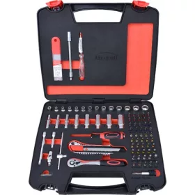 Bit és dugókulcs 1/4" 84 részes készlet