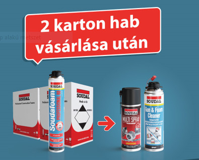 SOUDAL AKCIÓ purhab pisztolyos NYÁRI 24db + 2 AJÁNDÉK