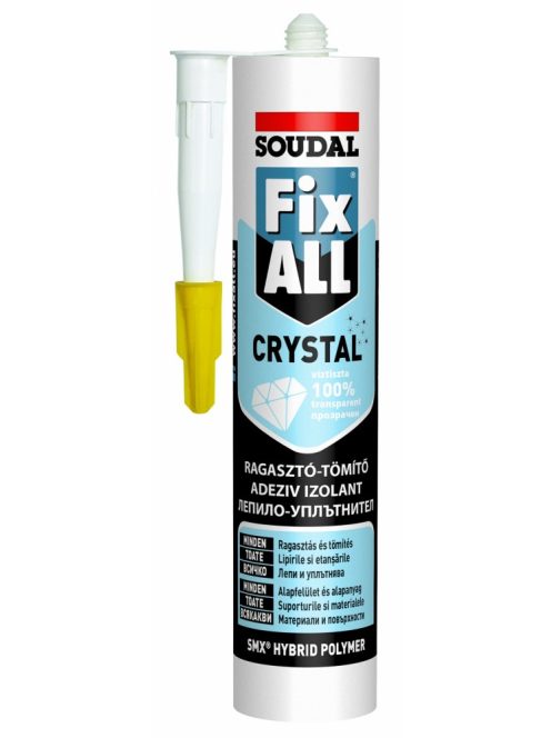 SOUDAL ragasztó FIX ALL CRYSTAL 290ml