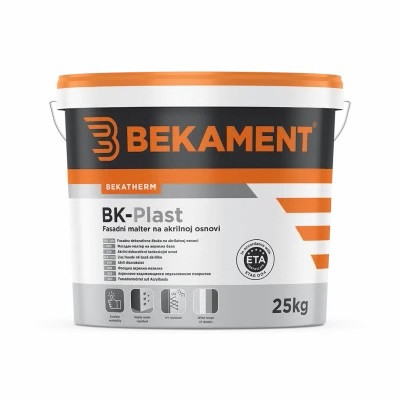 BEKAMENT BK-PLAST akril kapart vékonyvakolat fehér 1,5mm 25kg