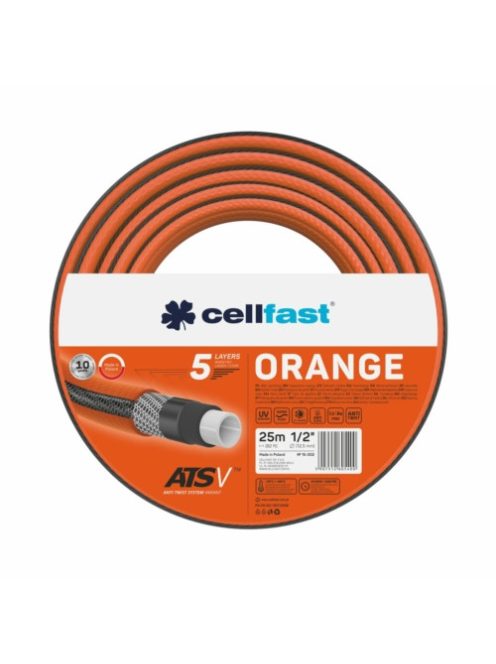 Cellfast locsolótömlő ORANGE ATSV 1/2" 50m 5 rétegű