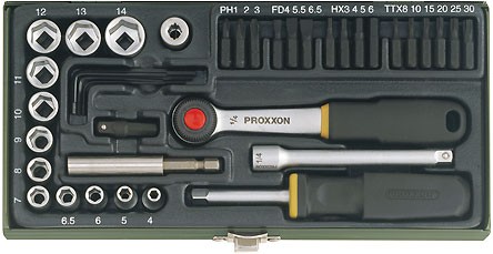 Dugókulcs készlet PROXXON 1/4" 38db CrVa