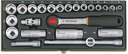 Dugókulcs készlet PROXXON 3/8" 24db CrVa