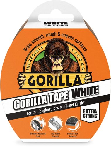 Gorilla TAPE ragasztószalag 10m x 48mm fehér Extra Erős