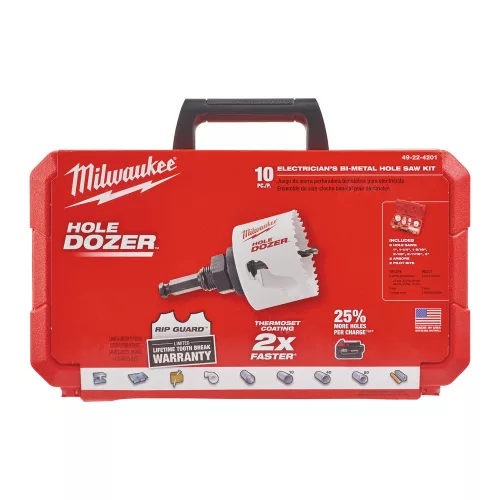 Milwaukee lyukfűrész klt. 10 DB-os 25-76 MM