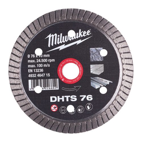 Milwaukee vágó korong gyémánt 76x10 MM