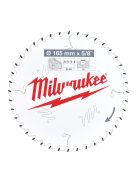 Milwaukee körfűrész tárcsa akkus géphez fára 165x 15,87 40 fog