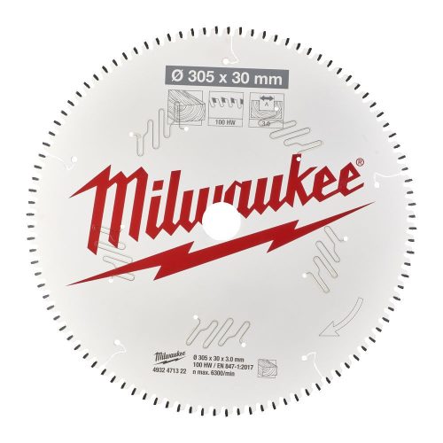 Milwaukee körfűrész tárcsa gérvágóhoz 305x30x3,0 Z100