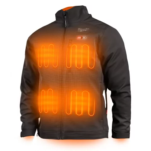 Milwaukee fűthető kabát Black M12 HJBL5-201-XL (12V2Ah akku+töltővel)