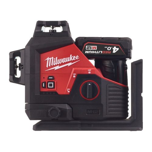 Milwaukee akkus lézer 360° 3 síkú zöld M12 3PL-401C