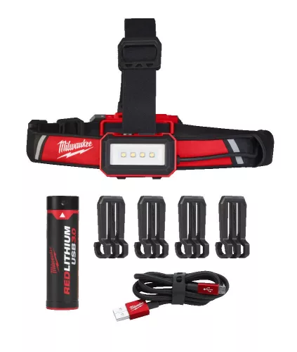 Milwaukee fejlámpa USB tölthető L4 HLRP-301