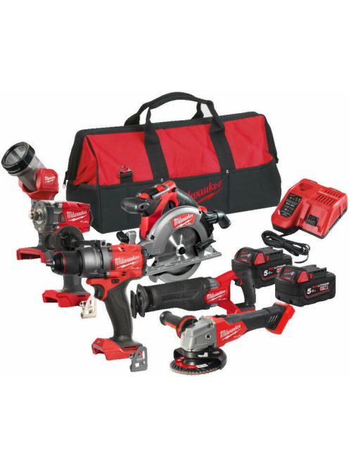 Milwaukee M18 FPP6F3-502B akkus erőcsomag táskával