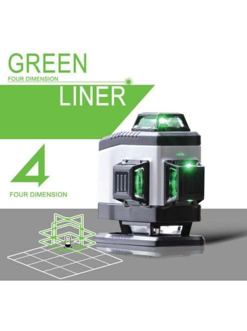 GREEN LINER 4D szintező lézer vevőegységgel