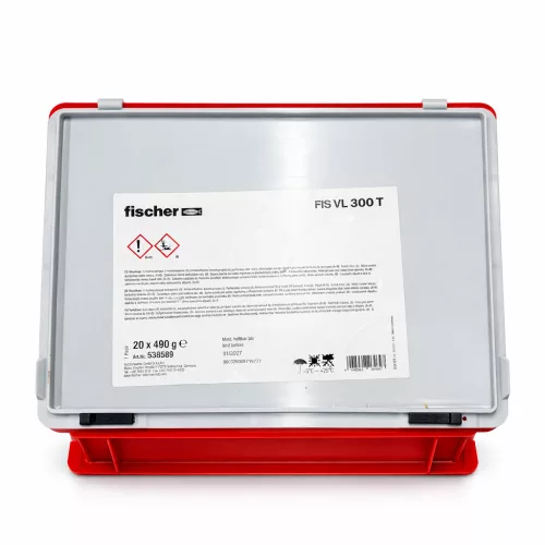 FISCHER betonragasztó FIS VL 300T műanyag tároló dobozban 20db