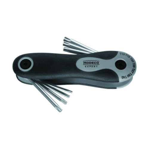 MODECO torxkulcs klt összecsukható T10-T40 7r. N-54-134