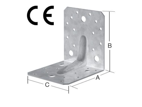 VORMANN derékszög lemez merevített  90x90x65x2,5mm