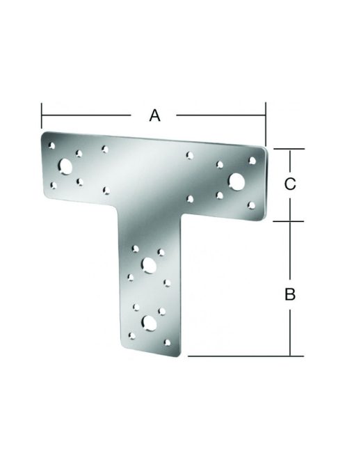 VORMANN perforált lemez faösszekötő T 160x98x45x2,5mm