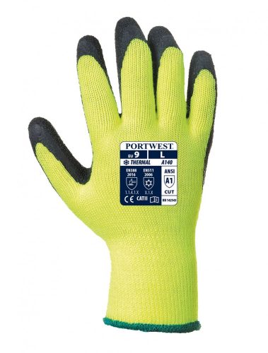 PORTWEST Védőkesztyű  mártott latex téli   L