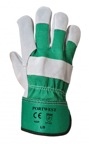 PORTWEST Védőkesztyű Prémium bőr A220 zöld 3XL