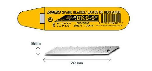Olfa penge  9 mm DKB-5