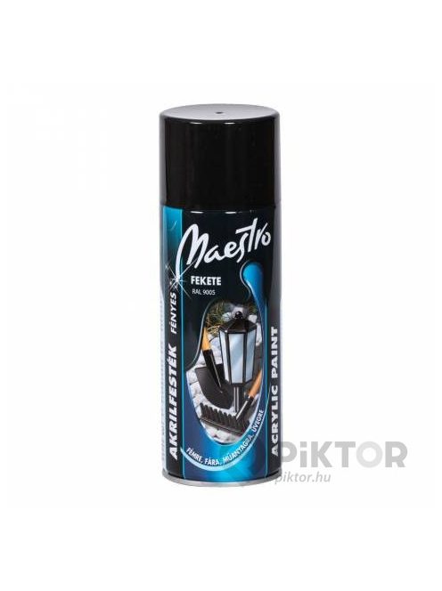 MAESTRO spray fekete fényes RAL9005 400ml