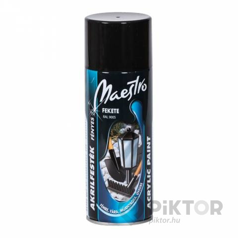 MAESTRO spray fekete fényes RAL9005 400ml