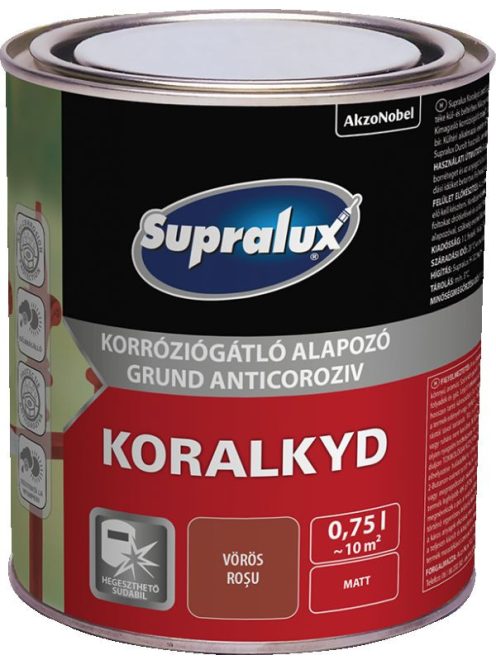 SUPRALUX Koralkyd festék alapozó vörös  0,75L