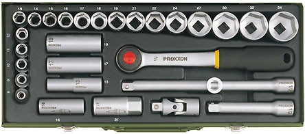 Dugókulcs készlet PROXXON 1/2" 29db CrVa 8-34mm