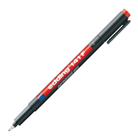 EDDING alkoholos filc OHP, 0,6 mm, "141 F" piros (10db/doboz)