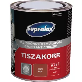SUPRALUX Tiszakorr festék alapozó vörös 0,75L