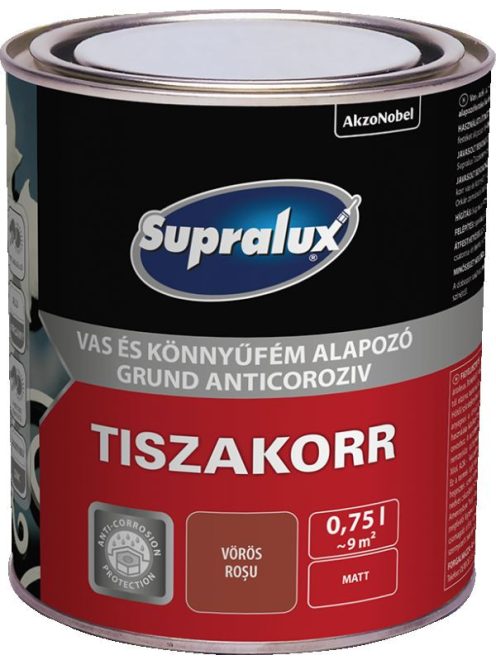SUPRALUX Tiszakorr festék alapozó vörös 0,75L